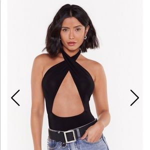 Black wrap bodysuit